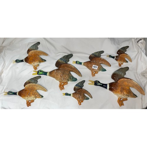 427 - FALCONWARE GEESE IN FLIGHT WALL PLAQUES