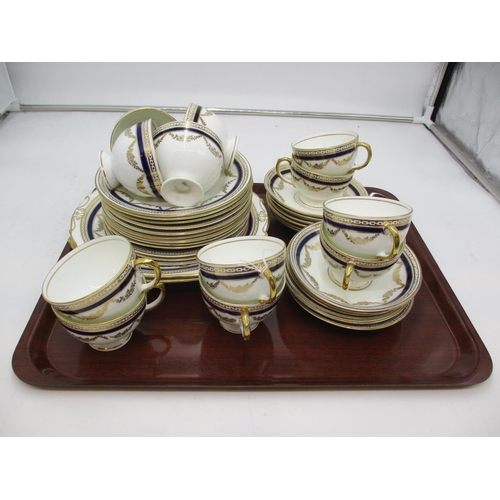 56 - Diamond China Tea Set, 38 pieces