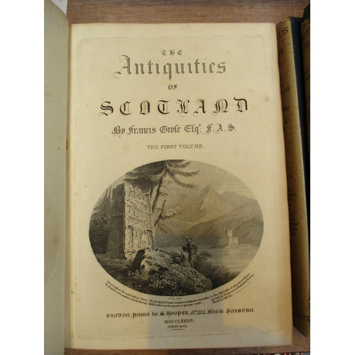 9 - Two Leather Books - The Antiquities of Scotland, 1789 and 1791