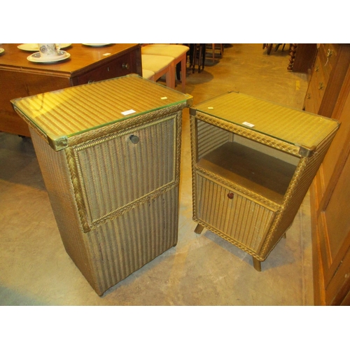 Two Lloyd Loom Bedside Cabinets