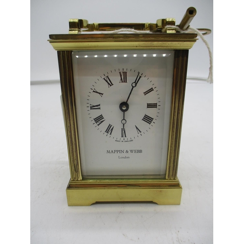 Mappin & Webb 11 Jewel Carriage Clock