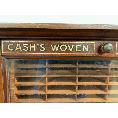 A 19th Century Glazed Haberdashery Cabinet A œcasha S Woven Double Lettersa W 48cm X D 17cm X H