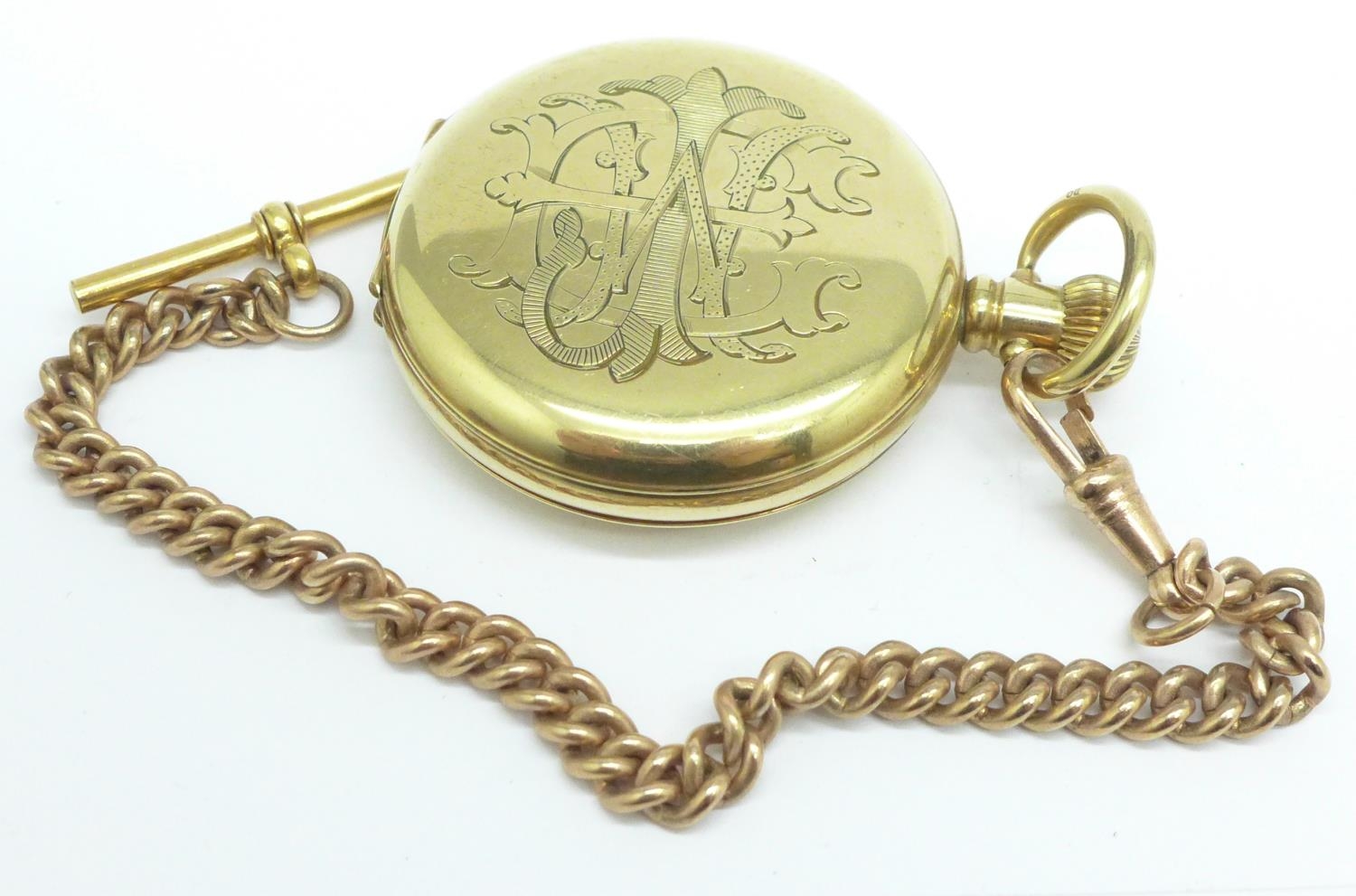 a-federal-gold-plated-pocket-watch-with-monogram-with-an-albert-chain