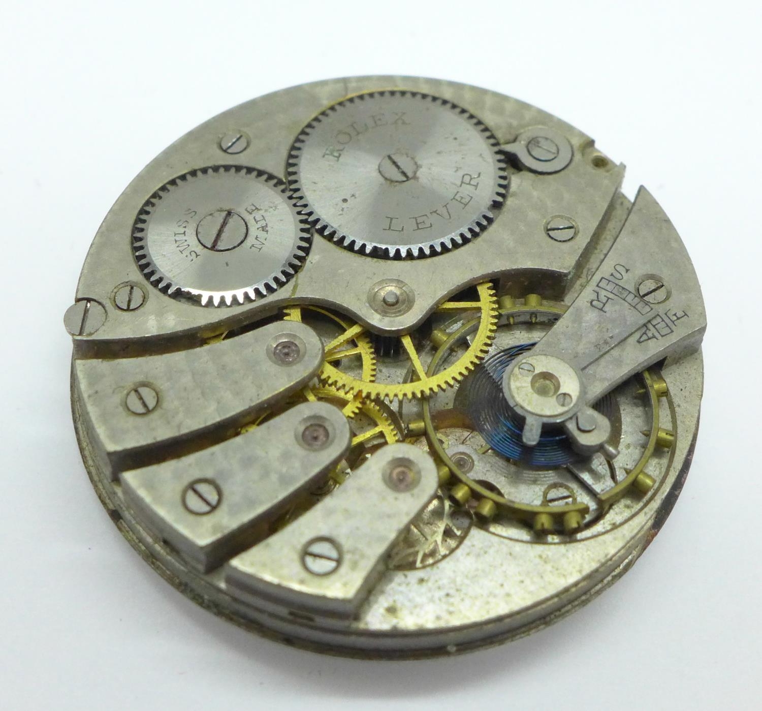 A Rolex pocket watch movement