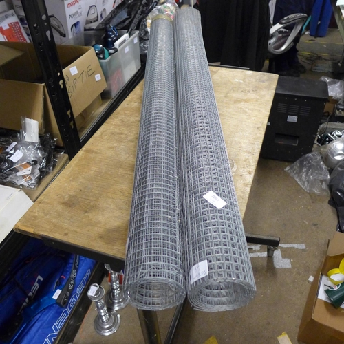 2058 - 2 x 4' Part rolls of welded mesh * this lot is subject to vat