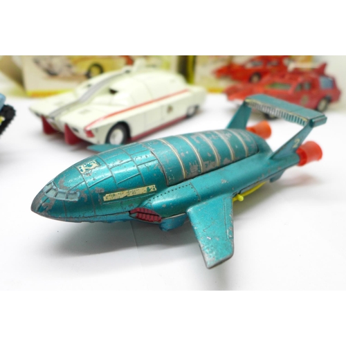 A Dinky Toys Captain Scarlet 103 Spectrum Control Car, boxed, a Dinky ...