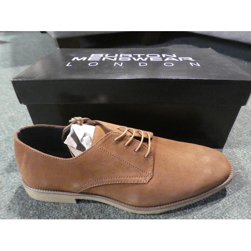 3017 - 3 Pairs of men's Burton tan Jacoby shoes - sizes 2 x 9 and 10  * This lot is subject to vat