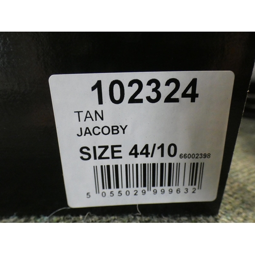 3017 - 3 Pairs of men's Burton tan Jacoby shoes - sizes 2 x 9 and 10  * This lot is subject to vat