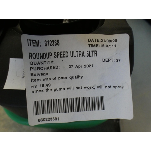3056 - Roundup Speed Ultra 2 x  5Ltr weedkiller   (238-90,91 )* this lot is subject to vat
