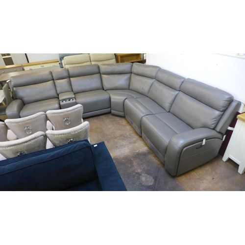 1591 - A Paisley Leather Sectional Mdl 1356669 Power Recliner, RRP £2333.33 + vat  * This lot is subject to... 