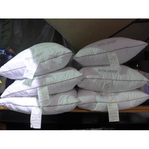 Six Hotel Grand Down Roll Jumbo Pillows (242309, 310, 311) Barnebys