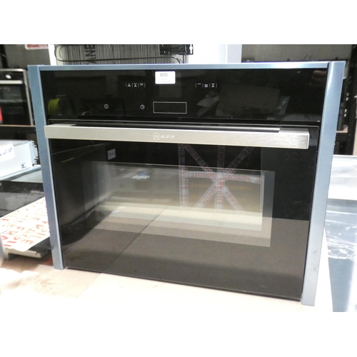 3025 - Neff N70 45L Compact Combi Microwave Oven - Stainless Steel (H455xW595xD548) - model:- C17MR02N0B, R... 