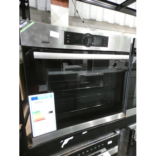 3065 - Bosch Serie 8 Home Connect Single Pyrolytic Oven (H595xW595xD548) - model:- HBG6764S6B, RRP £890.84 ... 