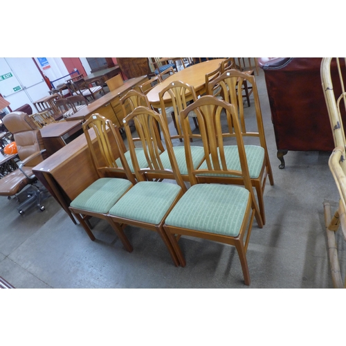 A set of six Nathan teak dining chairs Barnebys