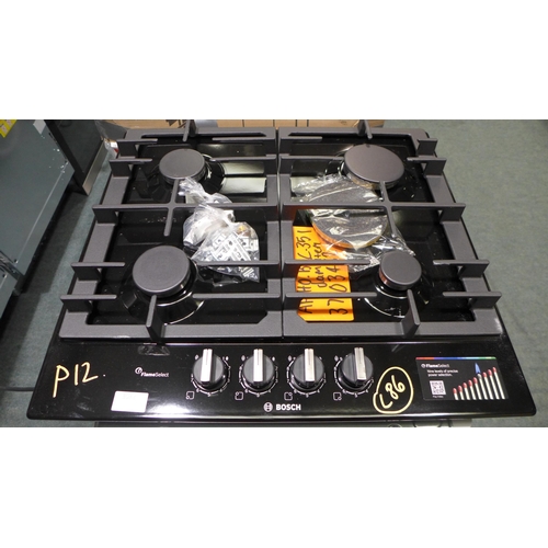 Bosch Gas 4Burner Hob with Flameselect H45xW582xD520, Model PCP6A6B90