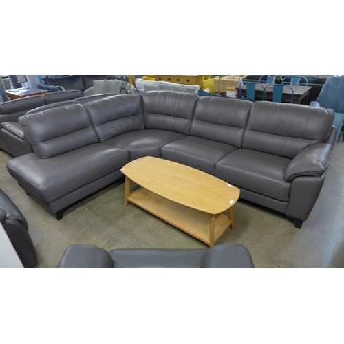 1991 - A Sisi Italia grey leather corner sofa, RRP £3249