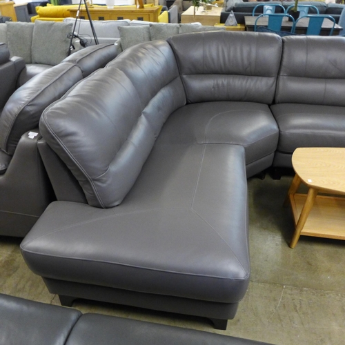 1991 - A Sisi Italia grey leather corner sofa, RRP £3249