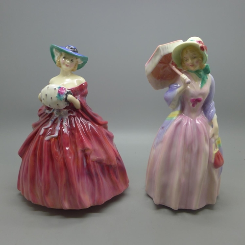 611A - Two Royal Doulton figures, Genevieve, HN1962 (circa 1941-75) and Miss Demise, HN1402, (circa 1930-75... 