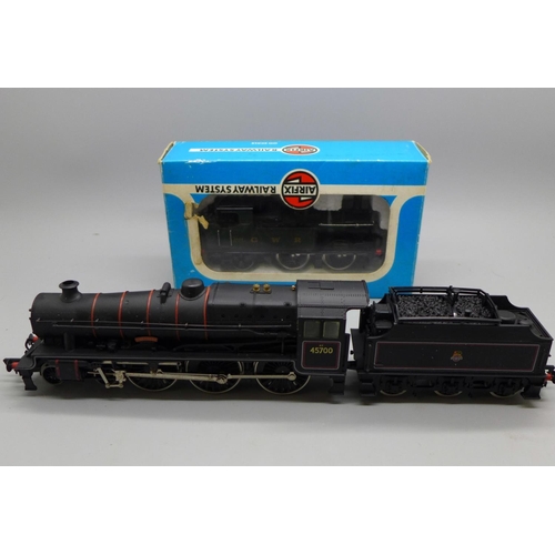 613 - An Airfix 00 gauge locomotive and a Mainline locomotive and tender