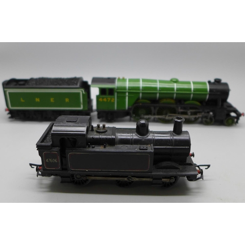 619 - A Hornby 00 gauge Flying Scotsman and tender and one other locomotive