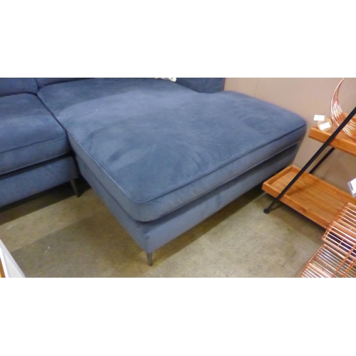1339 - A graphite velvet RHF corner sofa