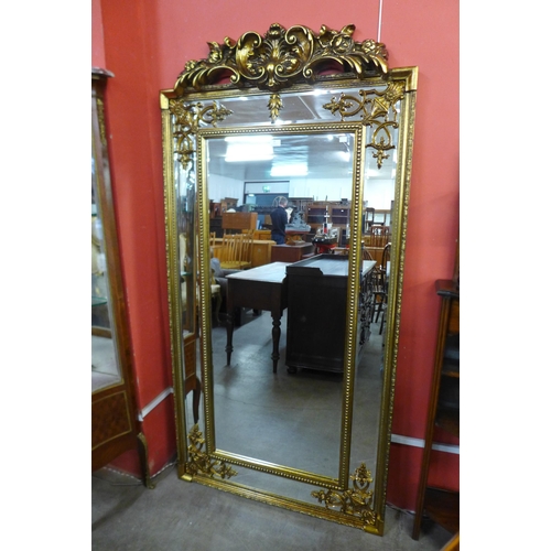 29 - A large French style gilt framed mirror