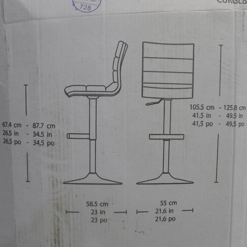 3033 - Grey Gaslift Bar Stool   - Ccaglbst-3     (250A -53)  * This lot is subject to vat