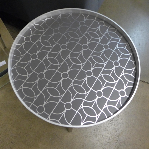 1334 - A Peretti steel grey side table, H 43cms (76-516-SG 178)   #