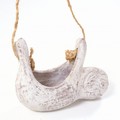 A terracotta sloth planter/bird feeder, W 24cms (MD03018)