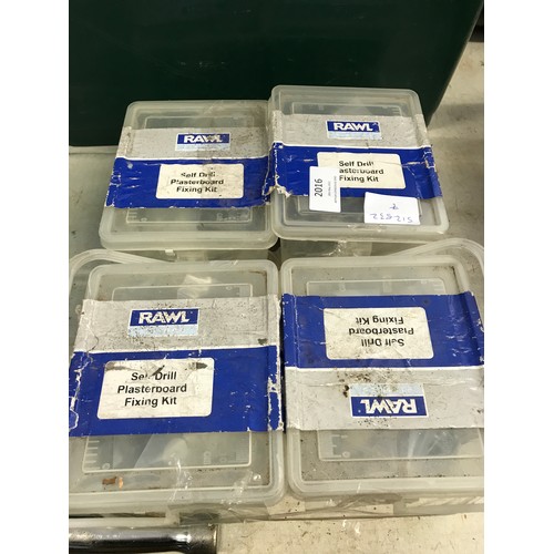 4 x Rawl plug self drilling plaster board fixing kits