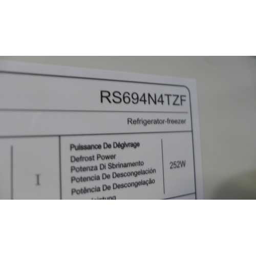 3029 - Hisense Side-By-Side Stainless Steel Fridge Freezer  (Model: RS694N4TZF) (4110-27)   Original RRP £7... 