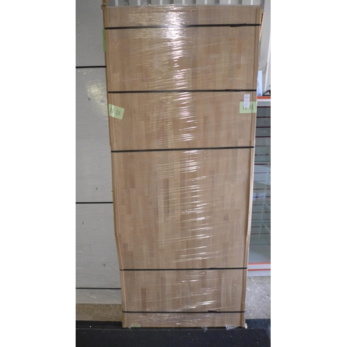 3001 - Solid Oak Breakfast Bar  - 2400x1000x40   * This lot is subject to vat