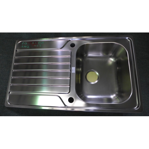 3027 - Andros 1.0 Bowl RVS Stainless Steel sink 500x860  Original RRP £140.84 inc VAT * This lot is subject... 