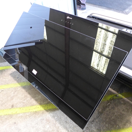 3046 - Neff N50 Black Glass Angled Chimney Extractor H928xW890xD499    * This lot is subject to VAT