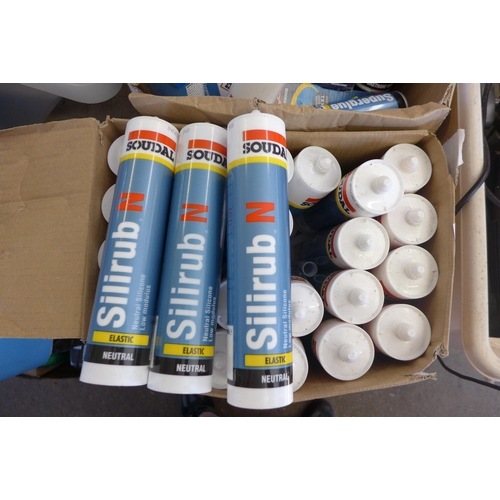 2041 - Approx 24 tubes of neutral silicone Soudal Silirub N sealant