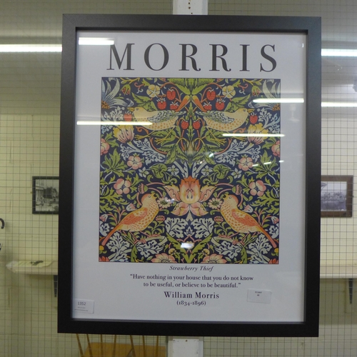 1352 - A  William Morris framed  Print - (Strawberry Thief) 40 X 50(PPR4390914)