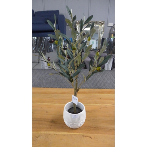 1431 - An artificial potted olive tree H 60cm (339982413)