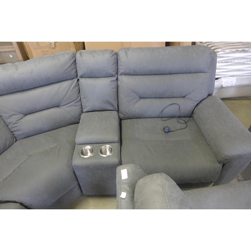 1621 - Justin Grey Fabric  reclining sectional sofa, Original RRP £1833.33 + vat (4113-12)  * This lot is s... 