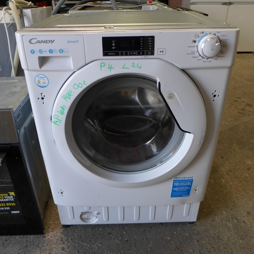 3033 - Candy H Integrated Washing Machine (9kg) Model: CBW49D1E1-80 820xW600xD525  Original RRP £340.83 inc... 