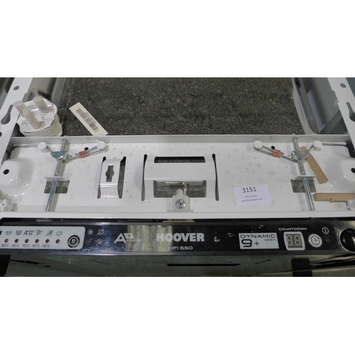 3037 - Hoover  Fully Integrated Dishwasher (Slimline) Model: HFI550/E-80 H820xW445xD540  Original RRP £315.... 