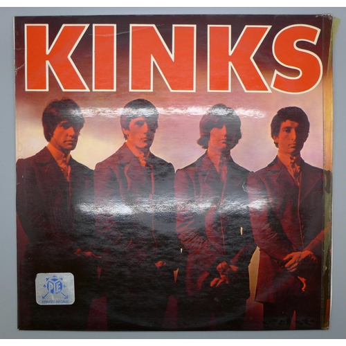 601 - The Kinks debut LP record, Kinks, NPL18096, mono cover with stereo sticker, flipback sleeve, PDT1210... 