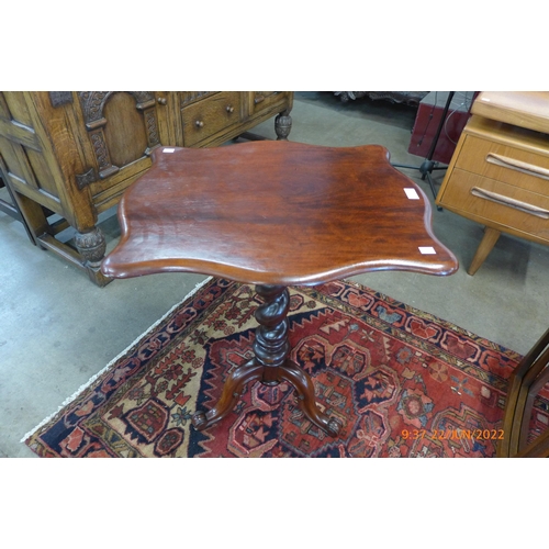 5 - A Victorian mahogany barleytwist tripod table