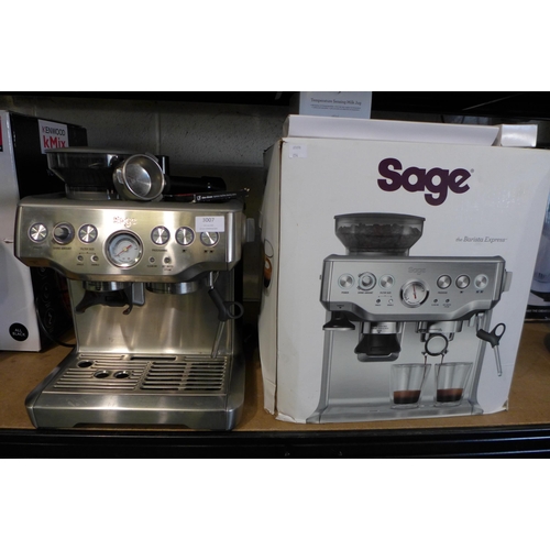 3007 - Sage Pump Coffee Machine  , Original RRP £449.99 + vat   (254-13)   * This lot is subject to vat