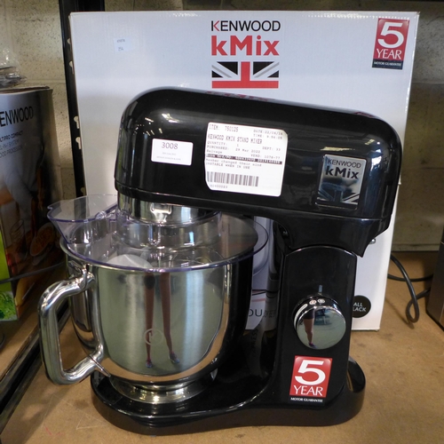 3008 - Kenwood Black Kmix Standmixer (Kmx750Ab)   , Original RRP £189.99 + vat      (254-39)   * This lot i... 
