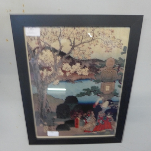 1315 - A Kunisada framed  Print - (History Of The Prince Genji - Noblemen)(FP12584P-PL06)   *