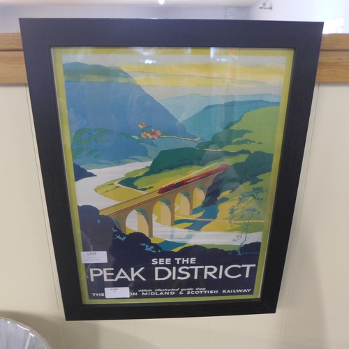 1359 - A  Peak District Framed  Print (Train By S R Wyatt)(FP12581P-PL06)   *