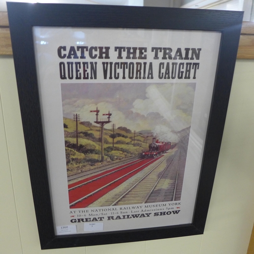 1360 - A Catch The Train framed  Print(FP10316P-PL06)   *