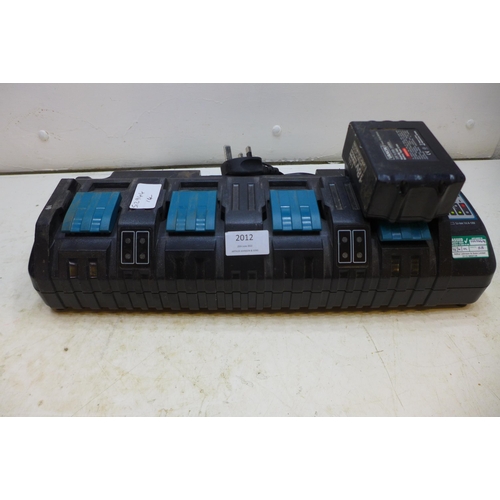 2012 - Makita (DC185F) charging bank with one battery - W