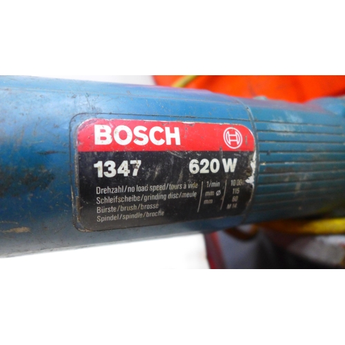 2038 - Bosch 110V angle grinder in case