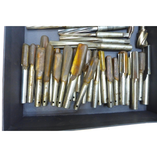 2049 - Approx. 70 plug reamers, many in oil gel, mixed sizes, some boxed